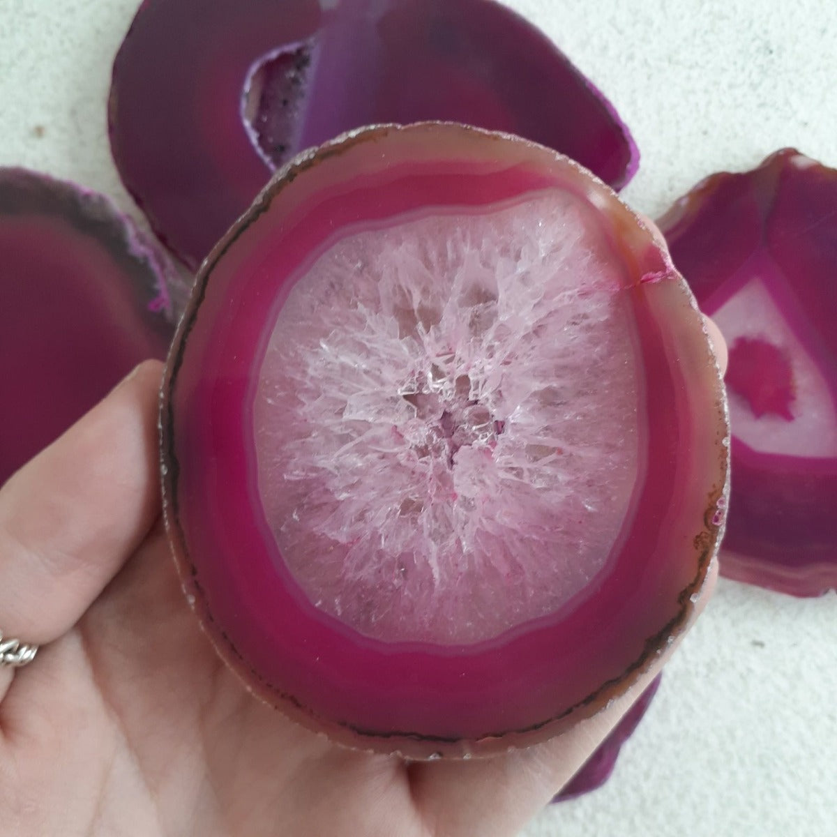 Agate Slice - Pink 8-10cm Agate Slice - Pink 8-10cm